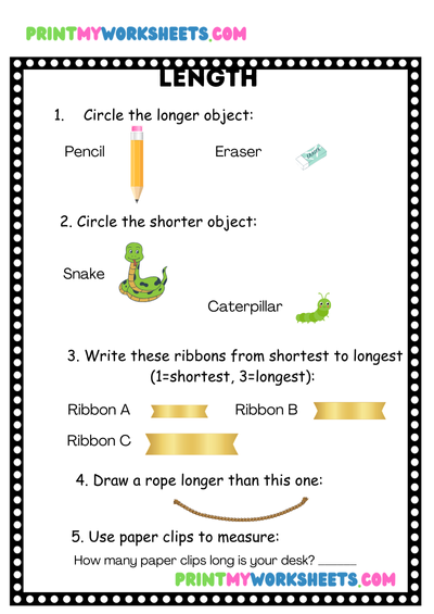 1st Grade Measurement Skills Worksheet