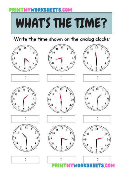 2nd Grade Telling Time