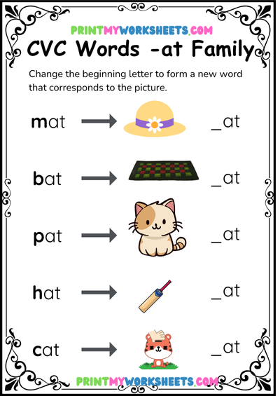 CVC Words Worksheet