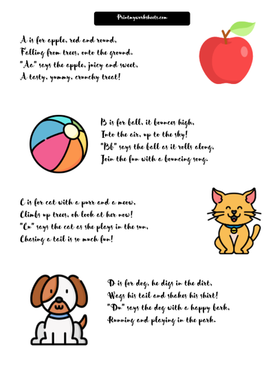 Alphabet Phonics Poem