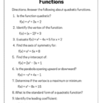 Advanced Algebra Worksheet 3