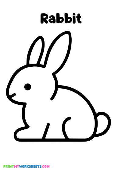 Animal Name Learning Coloring