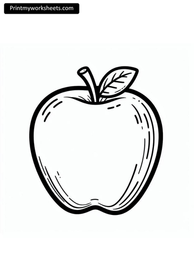 Coloring Fruits Worksheet
