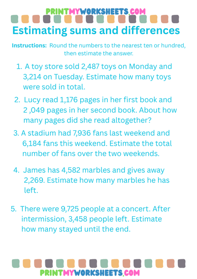 Estimating Sums and Differences 1