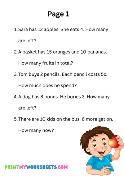 2nd Grade Word Problems 2