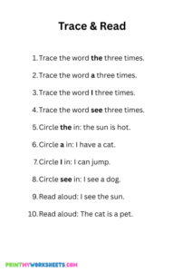 PreK Learning Activities