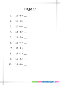 Kindergarten Educational Worksheets