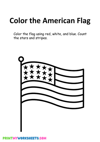 Kindergarten 4th of July Worksheet